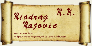 Miodrag Majović vizit kartica